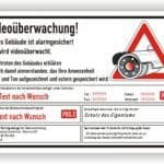 Videoüberwachung Schild Gebäude