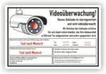 Hinweisschild Videoüberwachung Gebäude DSGVO