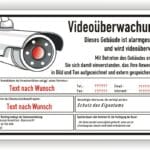 Hinweisschild Videoüberwachung Gebäude DSGVO