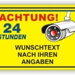 Videoüberwachung Schild personalisiert
