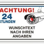 Schild Videoüberwachung personalisiert