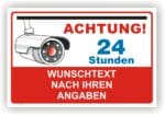 Schild Videoüberwachung Wunschtext