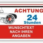 Schild Videoüberwachung Wunschtext