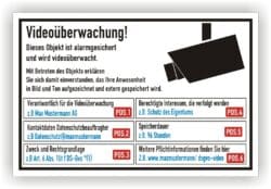 Videoüberwachung Schild DSGVO Objekt