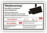 Videoüberwachung Schild, Objekt DSGVO