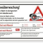 Videoüberwachung Hinweisschild DSGVO Objekt