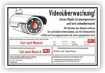 Videoüberwachung Objekt Hinweisschild DSGVO