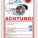 Schild Videoüberwachung Alarm Hochformat