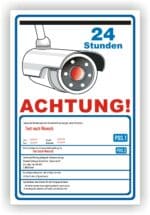 DSGVO Hinweisschild Videoüberwachung