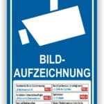 Schild Videoüberwachung individuell DSGVO
