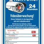 Schild Videoüberwachung Gebäude personalisiert