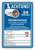 Schild Videoüberwachung Gebäude personalisiert