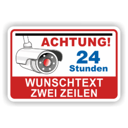 Viedoüberwachung Schild personalisiert