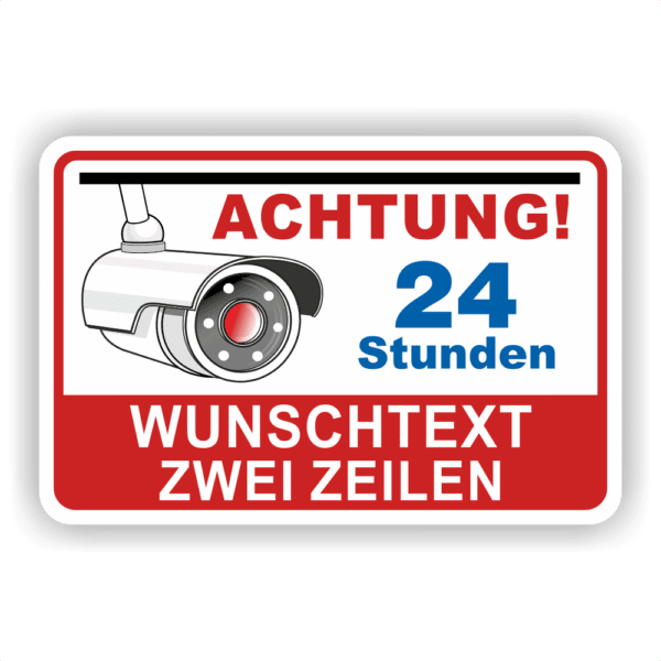 Viedoüberwachung Schild personalisiert