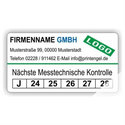 Prüfplaketten Nächste Prüfung, orange/schwarz 35 mm, 10 Stück
