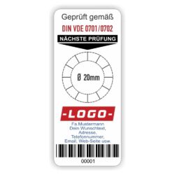 Barcode-Grundplakette-geprüft gemäß DIN VDE 0701-0702